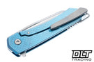 MachineWise Mojave - Powder Blue Fade Anodized Titanium - Mosaic Texture - Stonewashed S90V Blade #1426