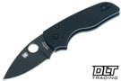 Spyderco Lil Native Plain Black Blade - Black Handle #1 (Insiders)
