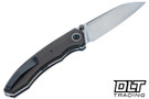 Trevor Burger Custom Knives Dakar Recessed - Olive Drab Canvas Micarta Handle - Ti Accents