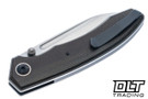 Trevor Burger Custom Knives Dakar Recessed - Olive Drab Canvas Micarta Handle - Ti Accents