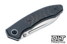 Trevor Burger Custom Knives Dakar Recessed - Darkened Ti Bolster - Twill Carbon Fiber Handle - Ti Accents
