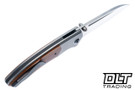 Trevor Burger Custom Knives Dakar Recessed - Ti Bolster - Brown Linen Micarta - Ti Accents
