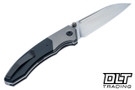 Trevor Burger Custom Knives Dakar Recessed - Ti Bolster - Double Black Canvas Micarta - Ti Accents