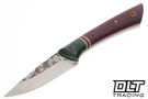 Warlander Wren - Green Mango Bolster - Bordeaux Jute - Natural & White Liner & Spacer - Micarta & Mosaic Pins