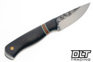 Warlander Raptor - Midnight Burlap - Natural & Light Blue Liner & Spacer - Micarta Pins