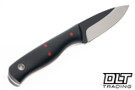 Warlander Shrike - Black Linen Micarta - Black & Red Liners - Red G-10 Pins