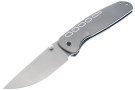 Cerberus Aurelius F-Type - Zirblast Milled Titanium - Black Spun Glass Pivot Screw Inlay - Blasted & Tumbled Vanax Blade