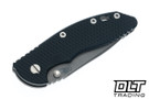 Hinderer 3.5" XM-18 Non Flipper Recurve MagnaCut - Working Finish Titanium & Blade - Black G-10