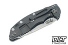 Hinderer 3.5" XM-18 Non Flipper Recurve MagnaCut - Working Finish Titanium - Stonewashed Blade - OD Green G-10