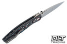 Three Rivers Manufacturing Atom MagnaCut - Linerlock - 3D Contoured Smooth Star Spangled FatCarbon