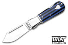 Finch Sugar House Knife Syndicate - Pretty Boy Blue Note - Layered Resin & G-10 - Satin 14C28N Blade