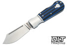 Finch Sugar House Knife Syndicate - Pretty Boy Blue Note - Layered Resin & G-10 - Satin 14C28N Blade
