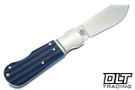 Finch Sugar House Knife Syndicate - Pretty Boy Blue Note - Layered Resin & G-10 - Satin 14C28N Blade
