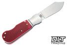 Finch Sugar House Knife Syndicate - Pretty Boy Bloodline - Red Sawcut Bone - Satin 14C28N Blade