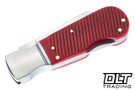 Finch Sugar House Knife Syndicate - Pretty Boy Bloodline - Red Sawcut Bone - Satin 14C28N Blade