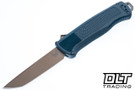 Benchmade Shootout 5370FE-09 - Crater Blue Grivory - Flat Earth S30V Tanto Blade