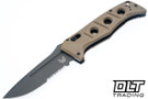 Benchmade Auto Adamas  2750SGY-05 - Desert Tan G-10 - Cerakote MagnaCut Drop Point Blade - Partially Serrated