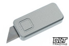 Rivery MFG Zero Utility Knife - File Pattern - Gray Aluminum with Lanyard Hole