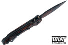 Microtech LUDT Gen III - Topographic Handle - Black and Orange Camo Blade - Signature Series - 1135S-1TPBKORCS