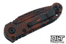 Microtech LUDT Gen III - Topographic Handle - Black and Orange Camo Blade - Signature Series - 1135S-1TPBKORCS
