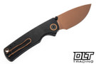 Vosteed Porcupine - Black Canvas Micarta - Copper Dune 14C28N Blade