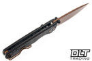 Vosteed Porcupine - Black Canvas Micarta - Copper Dune 14C28N Blade