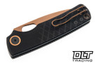 Vosteed Porcupine - Black G-10 - Copper Dune 14C28N Blade