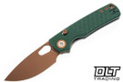 Vosteed Porcupine - Green G-10 - Copper Dune 14C28N Blade