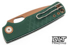 Vosteed Porcupine - Green G-10 - Copper Dune 14C28N Blade