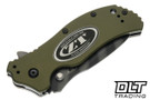 Zero Tolerance 0350OLTS20 - 20th Anniversary - OD Green Aluminum - Tiger Stripe MagnaCut Blade