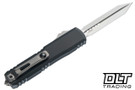Microtech UTX-70 Gen IV Spartan - Black Handle - Stonewash Blade - 12494-10