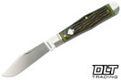 RoseCraft Cumberland River Coke Bottle - Vintage Jigged Bone - Brushed Satin 14C28N Clip Point Blade