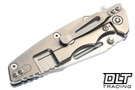 Hinderer Eklipse Skinny Fullered Harpoon Spanto MagnaCut - Stonewashed Titanium & Blade - Blue & Black G-10