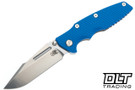 Hinderer Eklipse Skinny Fullered Harpoon Spear MagnaCut - Working Finish Titanium - Stonewashed Blade - Blue G-10