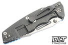 Hinderer Eklipse Skinny Fullered Harpoon Spear MagnaCut - Working Finish Titanium - Stonewashed Blade - Blue G-10