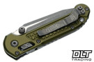 Microtech LUDT Ram-Lok T/E - OD Green Handle - Apocalyptic Blade - 1136RL-10APFROD