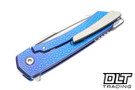 MachineWise Mojave - Blurple Turtle Textured Titanium - Stonewash S90V Blade #1448