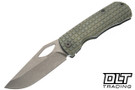 McNees 3.25" Little Dixon - Frag - Atomic Green & Blue Titanium - Stonewash Hardware
