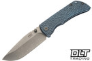 McNees PM Mac 2 3.5" - Jigged Atomic Blue Titanium - MagnaCut Blade - Stonewash Hardware