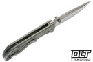 McNees PM Mac 2 3.5" - Jigged Atomic Green & Blue Titanium - MagnaCut Blade - Stonewash Hardware