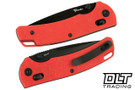 Reate Horizon X - Red Glass FatCarbon - Black PVD Nitro-X7 Drop Point Blade