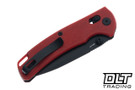 Reate Horizon X - Red Glass FatCarbon - Black PVD Nitro-X7 Drop Point Blade