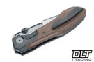Null Voodoo Doll - Dark Stonewash Titanium Bolster - Natural Micarta - Stonewashed Vanax Blade