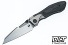 Null Voodoo Doll - Glass Bead Blast Titanium Bolster - Black CamoCarbon - Hand Rubbed Satin Vanax Blade