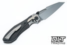 Null Voodoo Doll - Glass Bead Blast Titanium Bolster - Black CamoCarbon - Hand Rubbed Satin Vanax Blade