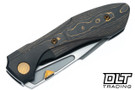 Null Voodoo Doll - Black PVD Titanium Bolster - Gold Camo FatCarbon - Belt Satin Vanax Blade