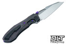 Null Voodoo Doll - Black PVD Titanium Bolster - Purple Haze FatCarbon - Belt Satin Vanax Blade