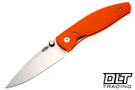 Three Rivers Manufacturing Atom Magnacut - Linerlock - 3D Sunburst Scales - Hunter Orange G-10