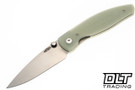 Three Rivers Manufacturing Atom Magnacut - Linerlock - 3D Sunburst Scales - Jade G-10