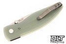 Three Rivers Manufacturing Atom Magnacut - Linerlock - 3D Sunburst Scales - Jade G-10